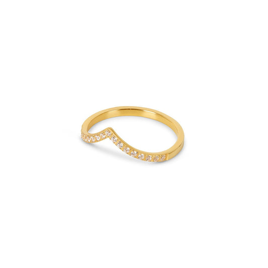 Trinity Zirconia Ring — 18K Gold-Plated