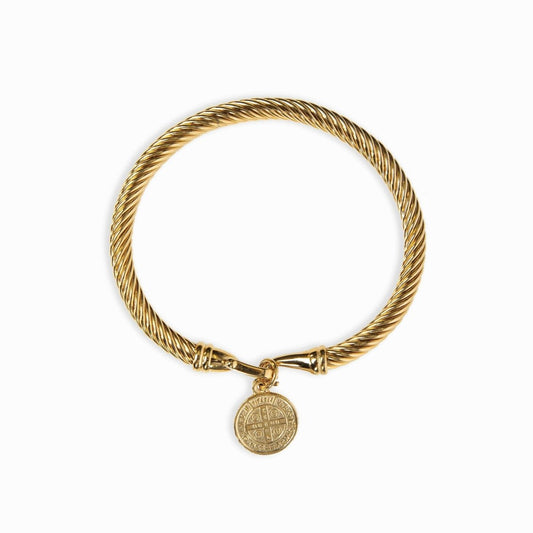 St. Benedict Charm Cuff - 18K Gold-Plated