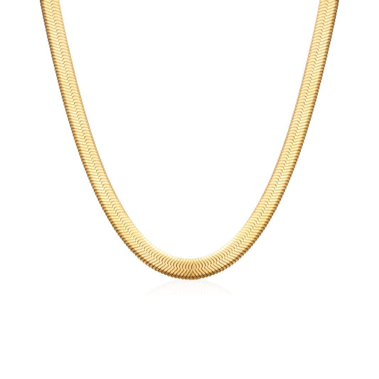 Gold Snake Chain Necklace - 18K Gold-Plated