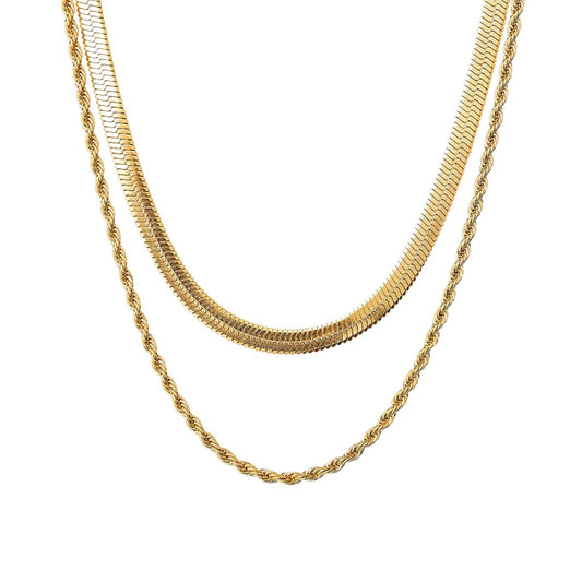 Melina Layered Necklace Set - 18K Gold-Plated